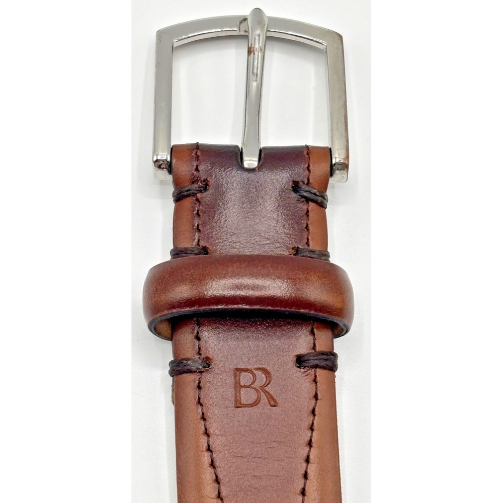 Banana Republic Men's Brown Genuine Leather Belt Silver Buckle Casual Size 32